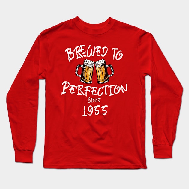 Brewed to Perfection, Personalized Birth Year T-shirt, Birthday Custom Shirt, Birthday Gift, Tee Long Sleeve T-Shirt by Alpha Omega Expression